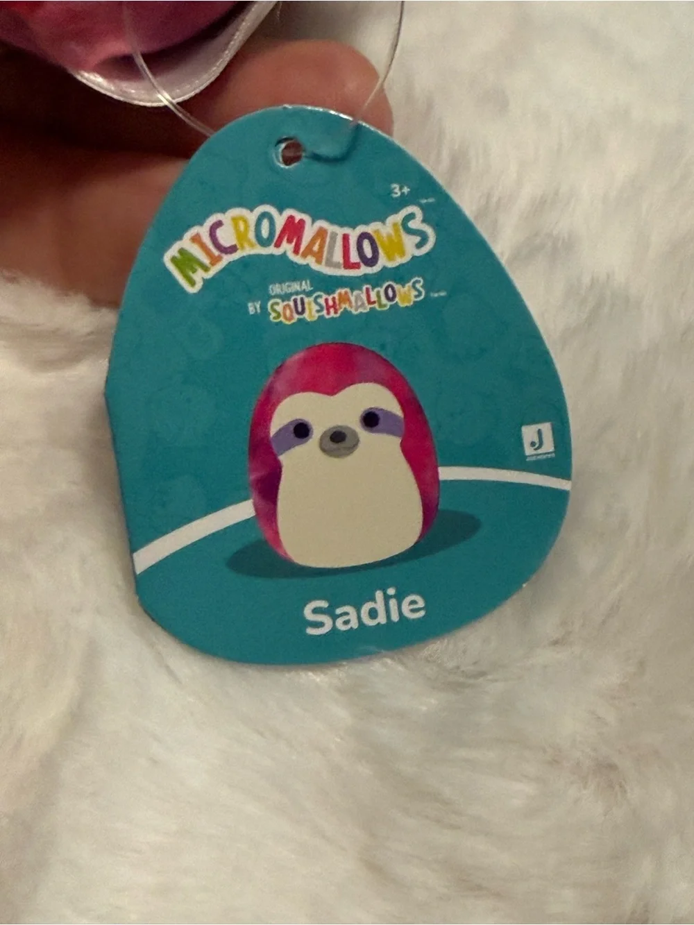 Sadie the Sloth Micromallow Plush Keychain/ Bag Charm- NWT